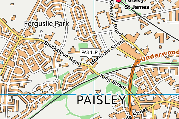 PA3 1LP map - OS VectorMap District (Ordnance Survey) PA3 1LP map - OS VectorMap District (Ordnance Survey)