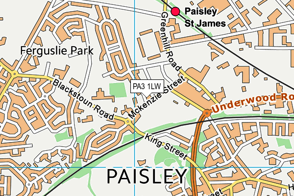 PA3 1LW map - OS VectorMap District (Ordnance Survey) PA3 1LW map - OS VectorMap District (Ordnance Survey)