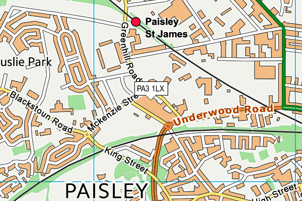 PA3 1LX map - OS VectorMap District (Ordnance Survey) PA3 1LX map - OS VectorMap District (Ordnance Survey)