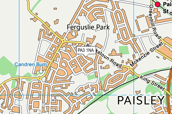 PA3 1NA map - OS VectorMap District (Ordnance Survey) PA3 1NA map - OS VectorMap District (Ordnance Survey)