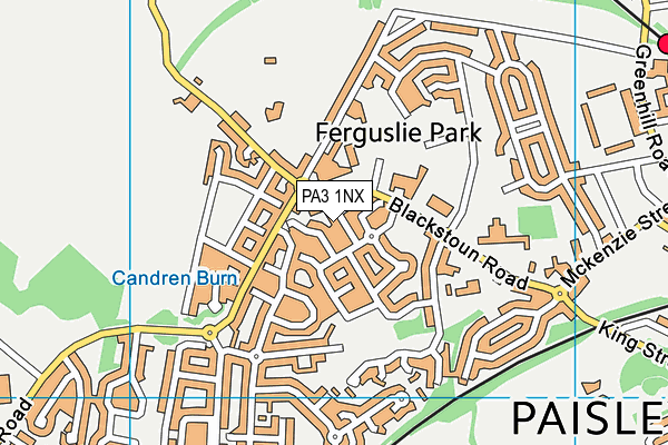 PA3 1NX map - OS VectorMap District (Ordnance Survey) PA3 1NX map - OS VectorMap District (Ordnance Survey)