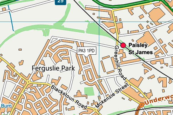 PA3 1PD map - OS VectorMap District (Ordnance Survey) PA3 1PD map - OS VectorMap District (Ordnance Survey)