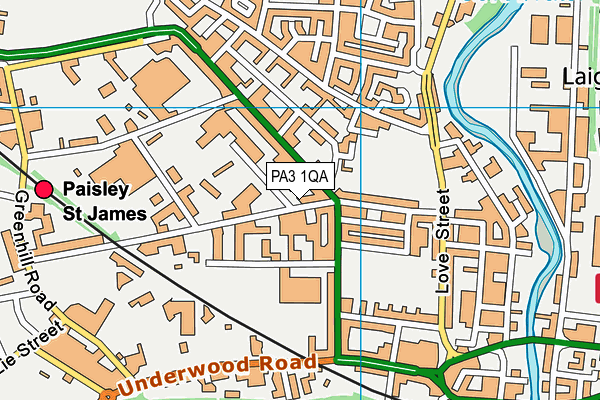 PA3 1QA map - OS VectorMap District (Ordnance Survey) PA3 1QA map - OS VectorMap District (Ordnance Survey)