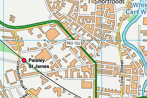 PA3 1QJ map - OS VectorMap District (Ordnance Survey) PA3 1QJ map - OS VectorMap District (Ordnance Survey)