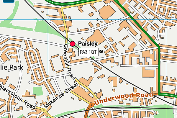 PA3 1QT map - OS VectorMap District (Ordnance Survey) PA3 1QT map - OS VectorMap District (Ordnance Survey)
