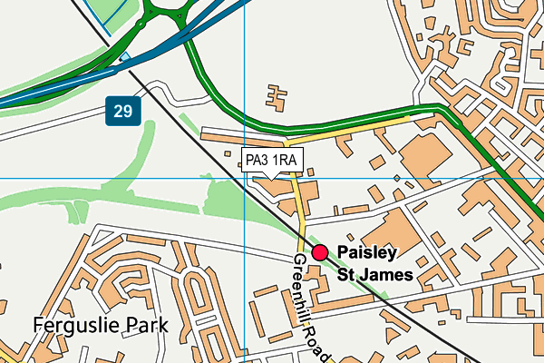 PA3 1RA map - OS VectorMap District (Ordnance Survey) PA3 1RA map - OS VectorMap District (Ordnance Survey)