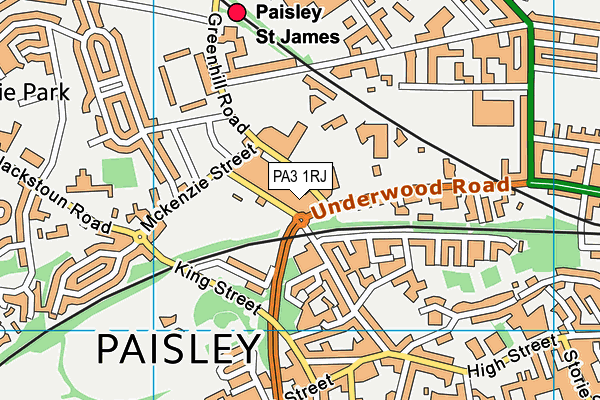 PA3 1RJ map - OS VectorMap District (Ordnance Survey) PA3 1RJ map - OS VectorMap District (Ordnance Survey)