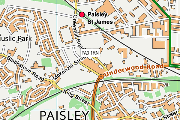 PA3 1RN map - OS VectorMap District (Ordnance Survey) PA3 1RN map - OS VectorMap District (Ordnance Survey)