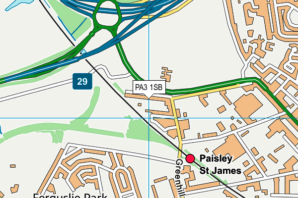 PA3 1SB map - OS VectorMap District (Ordnance Survey) PA3 1SB map - OS VectorMap District (Ordnance Survey)
