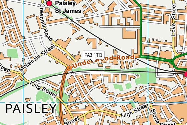 PA3 1TQ map - OS VectorMap District (Ordnance Survey) PA3 1TQ map - OS VectorMap District (Ordnance Survey)