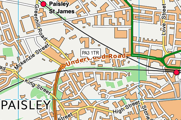 PA3 1TR map - OS VectorMap District (Ordnance Survey) PA3 1TR map - OS VectorMap District (Ordnance Survey)