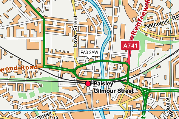 PA3 2AW map - OS VectorMap District (Ordnance Survey) PA3 2AW map - OS VectorMap District (Ordnance Survey)