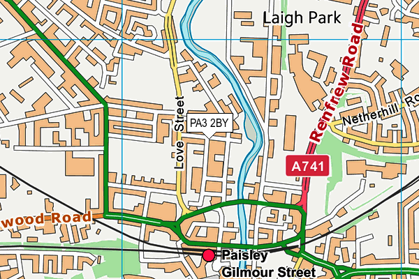 PA3 2BY map - OS VectorMap District (Ordnance Survey) PA3 2BY map - OS VectorMap District (Ordnance Survey)