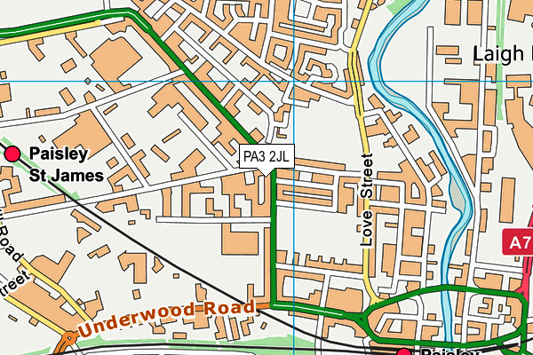 PA3 2JL map - OS VectorMap District (Ordnance Survey) PA3 2JL map - OS VectorMap District (Ordnance Survey)