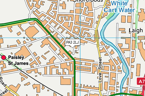 PA3 2LJ map - OS VectorMap District (Ordnance Survey) PA3 2LJ map - OS VectorMap District (Ordnance Survey)