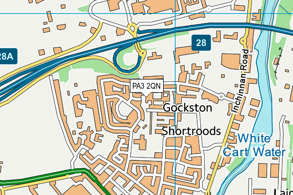 PA3 2QN map - OS VectorMap District (Ordnance Survey) PA3 2QN map - OS VectorMap District (Ordnance Survey)