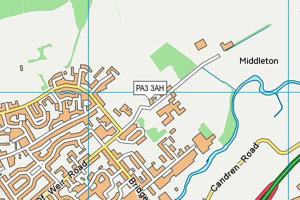 PA3 3AH map - OS VectorMap District (Ordnance Survey) PA3 3AH map - OS VectorMap District (Ordnance Survey)