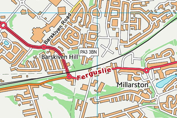PA3 3BN map - OS VectorMap District (Ordnance Survey) PA3 3BN map - OS VectorMap District (Ordnance Survey)