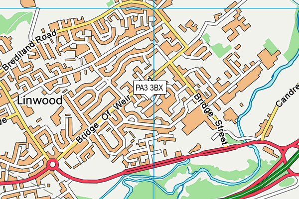 PA3 3BX map - OS VectorMap District (Ordnance Survey) PA3 3BX map - OS VectorMap District (Ordnance Survey)