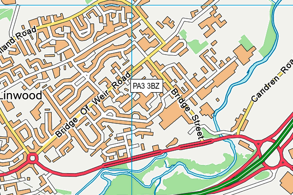 PA3 3BZ map - OS VectorMap District (Ordnance Survey) PA3 3BZ map - OS VectorMap District (Ordnance Survey)