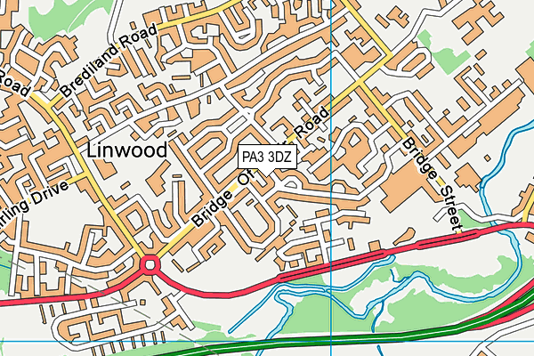 PA3 3DZ map - OS VectorMap District (Ordnance Survey) PA3 3DZ map - OS VectorMap District (Ordnance Survey)