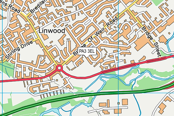 PA3 3EL map - OS VectorMap District (Ordnance Survey)