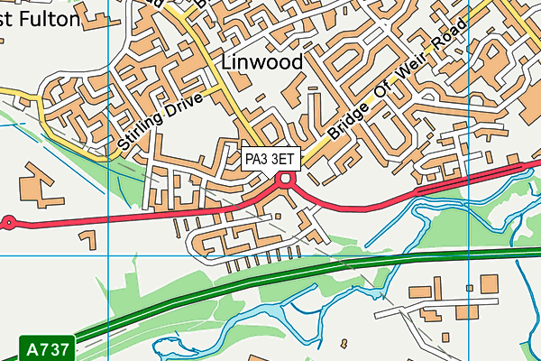 PA3 3ET map - OS VectorMap District (Ordnance Survey) PA3 3ET map - OS VectorMap District (Ordnance Survey)