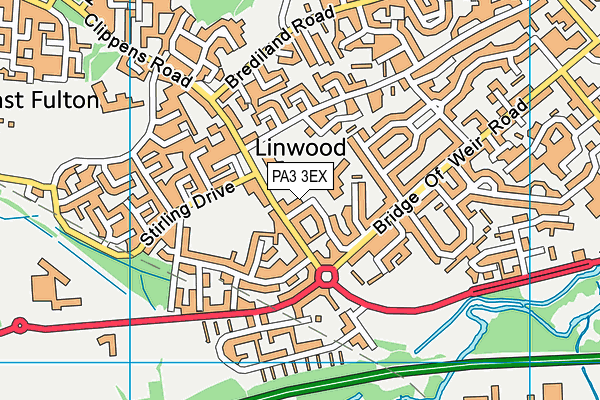 PA3 3EX map - OS VectorMap District (Ordnance Survey) PA3 3EX map - OS VectorMap District (Ordnance Survey)