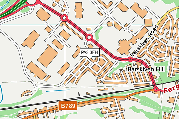 PA3 3FH map - OS VectorMap District (Ordnance Survey) PA3 3FH map - OS VectorMap District (Ordnance Survey)