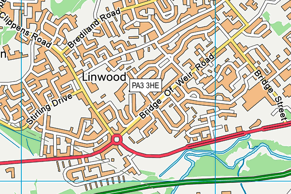 PA3 3HE map - OS VectorMap District (Ordnance Survey) PA3 3HE map - OS VectorMap District (Ordnance Survey)