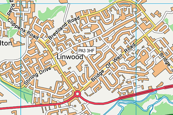 PA3 3HF map - OS VectorMap District (Ordnance Survey) PA3 3HF map - OS VectorMap District (Ordnance Survey)