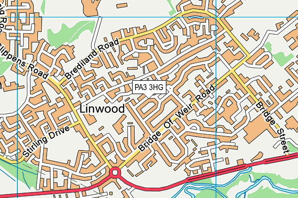 PA3 3HG map - OS VectorMap District (Ordnance Survey)