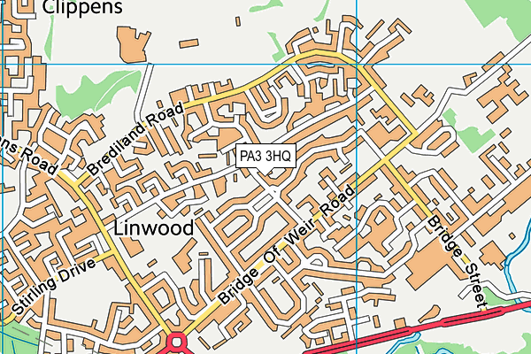 PA3 3HQ map - OS VectorMap District (Ordnance Survey) PA3 3HQ map - OS VectorMap District (Ordnance Survey)