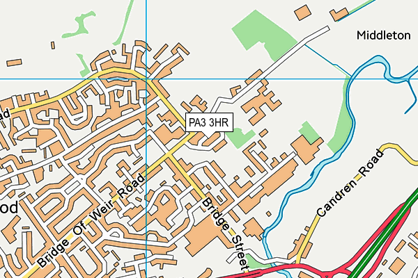 PA3 3HR map - OS VectorMap District (Ordnance Survey) PA3 3HR map - OS VectorMap District (Ordnance Survey)
