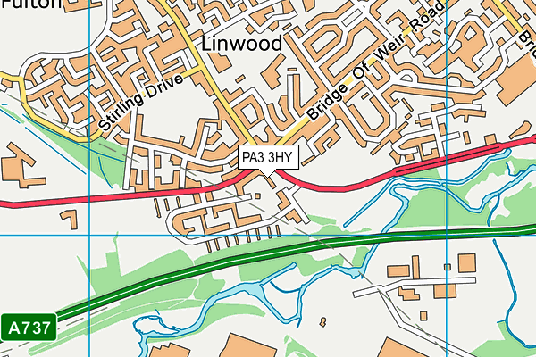 PA3 3HY map - OS VectorMap District (Ordnance Survey) PA3 3HY map - OS VectorMap District (Ordnance Survey)