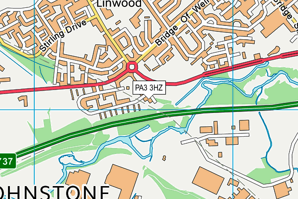 PA3 3HZ map - OS VectorMap District (Ordnance Survey) PA3 3HZ map - OS VectorMap District (Ordnance Survey)