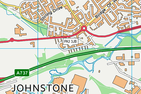 PA3 3JB map - OS VectorMap District (Ordnance Survey) PA3 3JB map - OS VectorMap District (Ordnance Survey)