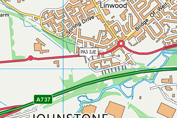 PA3 3JE map - OS VectorMap District (Ordnance Survey) PA3 3JE map - OS VectorMap District (Ordnance Survey)