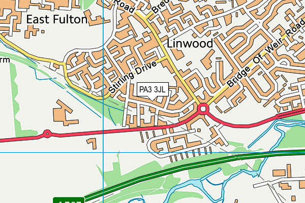 PA3 3JL map - OS VectorMap District (Ordnance Survey) PA3 3JL map - OS VectorMap District (Ordnance Survey)