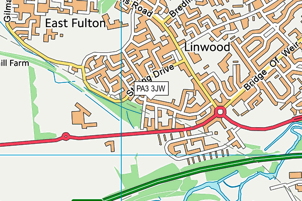 PA3 3JW map - OS VectorMap District (Ordnance Survey) PA3 3JW map - OS VectorMap District (Ordnance Survey)