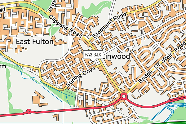 PA3 3JX map - OS VectorMap District (Ordnance Survey) PA3 3JX map - OS VectorMap District (Ordnance Survey)