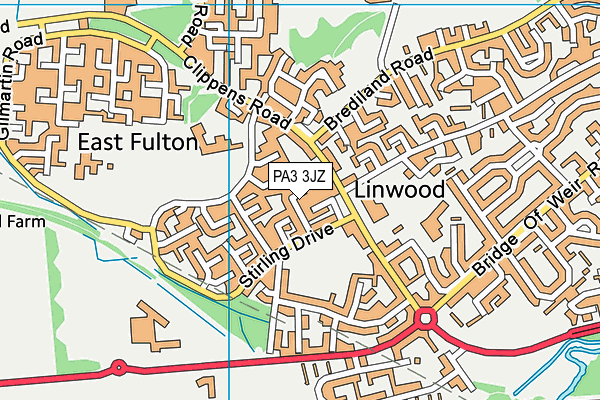 PA3 3JZ map - OS VectorMap District (Ordnance Survey) PA3 3JZ map - OS VectorMap District (Ordnance Survey)