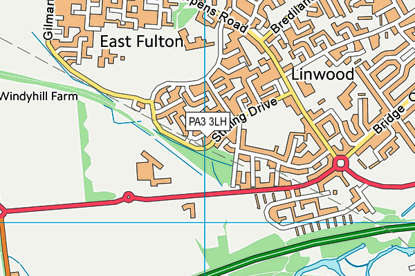 PA3 3LH map - OS VectorMap District (Ordnance Survey) PA3 3LH map - OS VectorMap District (Ordnance Survey)