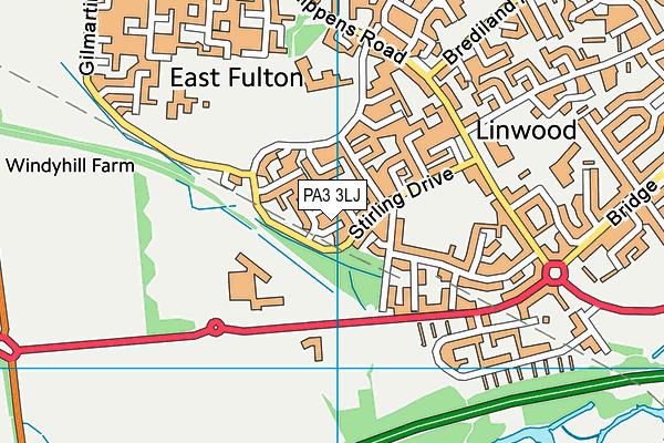 PA3 3LJ map - OS VectorMap District (Ordnance Survey)