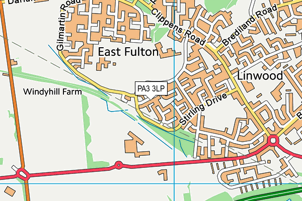 PA3 3LP map - OS VectorMap District (Ordnance Survey) PA3 3LP map - OS VectorMap District (Ordnance Survey)