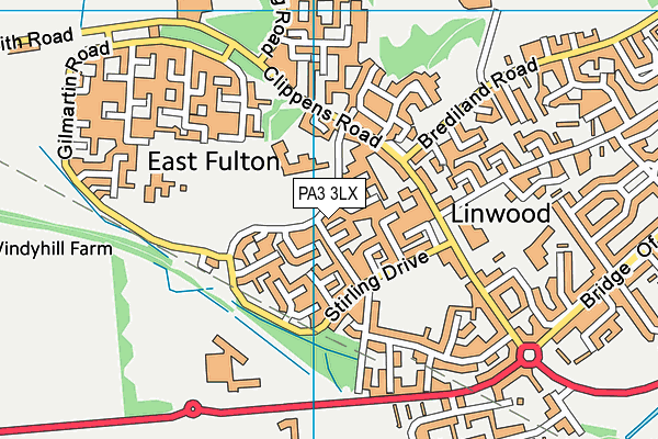PA3 3LX map - OS VectorMap District (Ordnance Survey) PA3 3LX map - OS VectorMap District (Ordnance Survey)