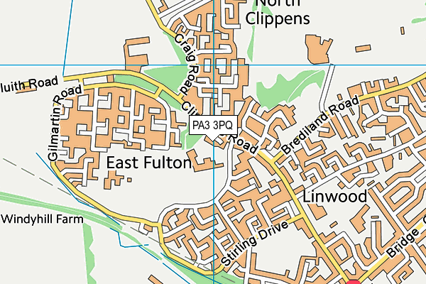 PA3 3PQ map - OS VectorMap District (Ordnance Survey) PA3 3PQ map - OS VectorMap District (Ordnance Survey)