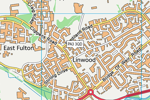 PA3 3QD map - OS VectorMap District (Ordnance Survey) PA3 3QD map - OS VectorMap District (Ordnance Survey)
