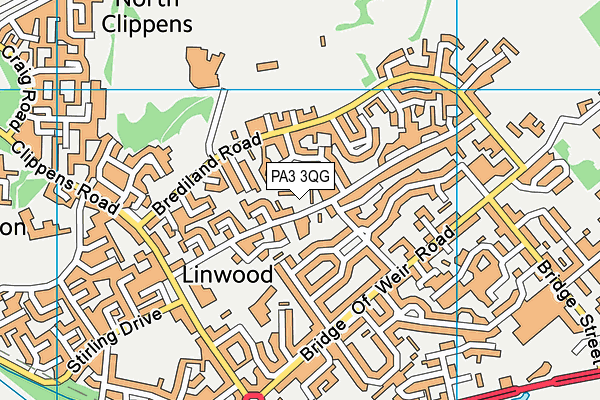 PA3 3QG map - OS VectorMap District (Ordnance Survey) PA3 3QG map - OS VectorMap District (Ordnance Survey)