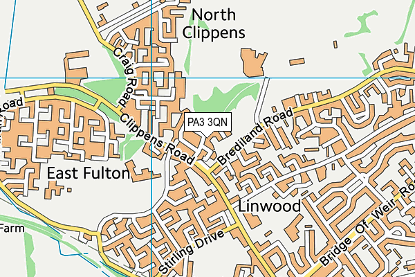 PA3 3QN map - OS VectorMap District (Ordnance Survey) PA3 3QN map - OS VectorMap District (Ordnance Survey)